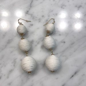 White bubble earrings
